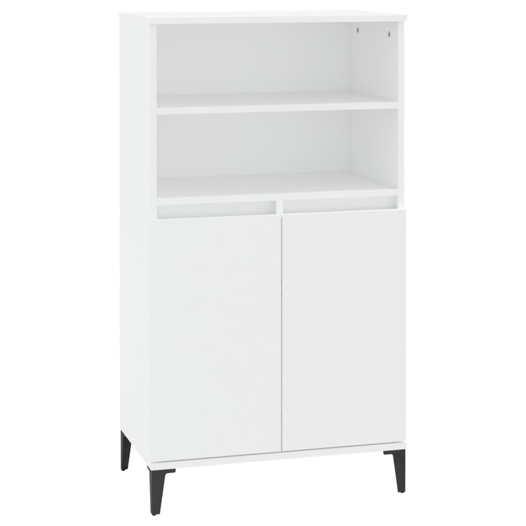 Vidaxl hoge kast 60x36x110 cm bewerkt hout wit