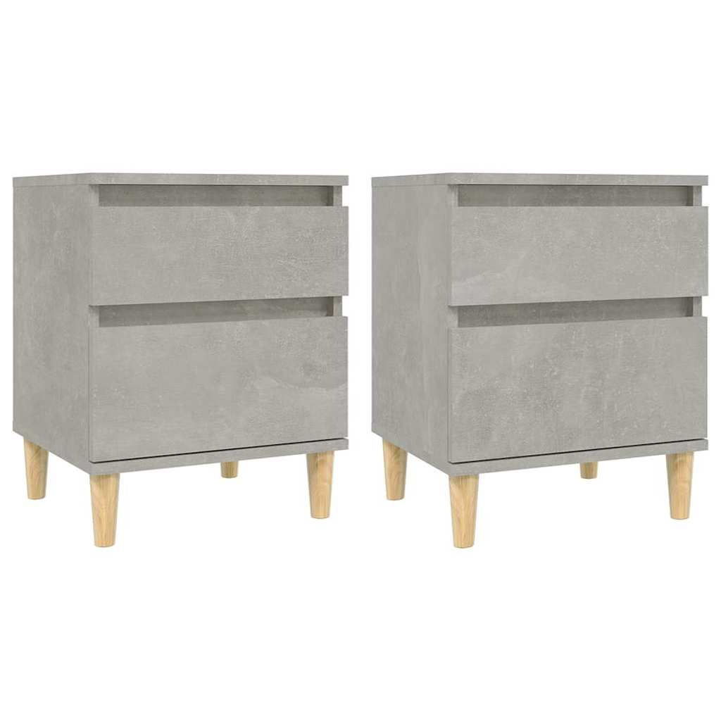 Vidaxl nachtkastjes 2 st 40x35x50 cm betongrijs