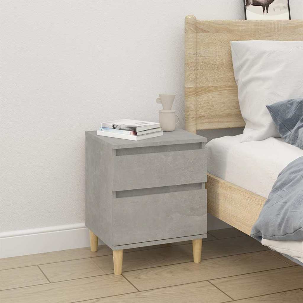 Vidaxl nachtkastjes 2 st 40x35x50 cm betongrijs