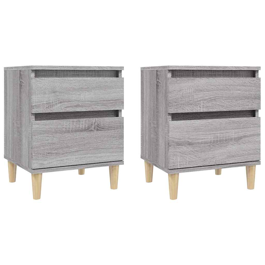 Vidaxl nachtkastjes 2 st 40x35x50 cm grijs sonoma eikenkleurig