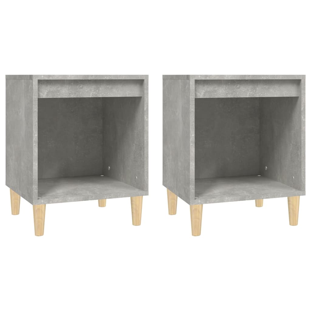 Vidaxl nachtkastjes 2 st 40x35x50 cm betongrijs