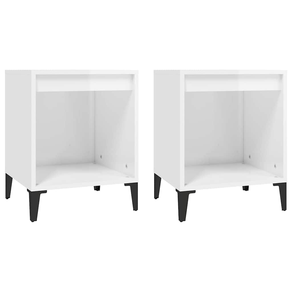 Vidaxl nachtkastjes 2 st 40x35x50 cm hoogglans wit
