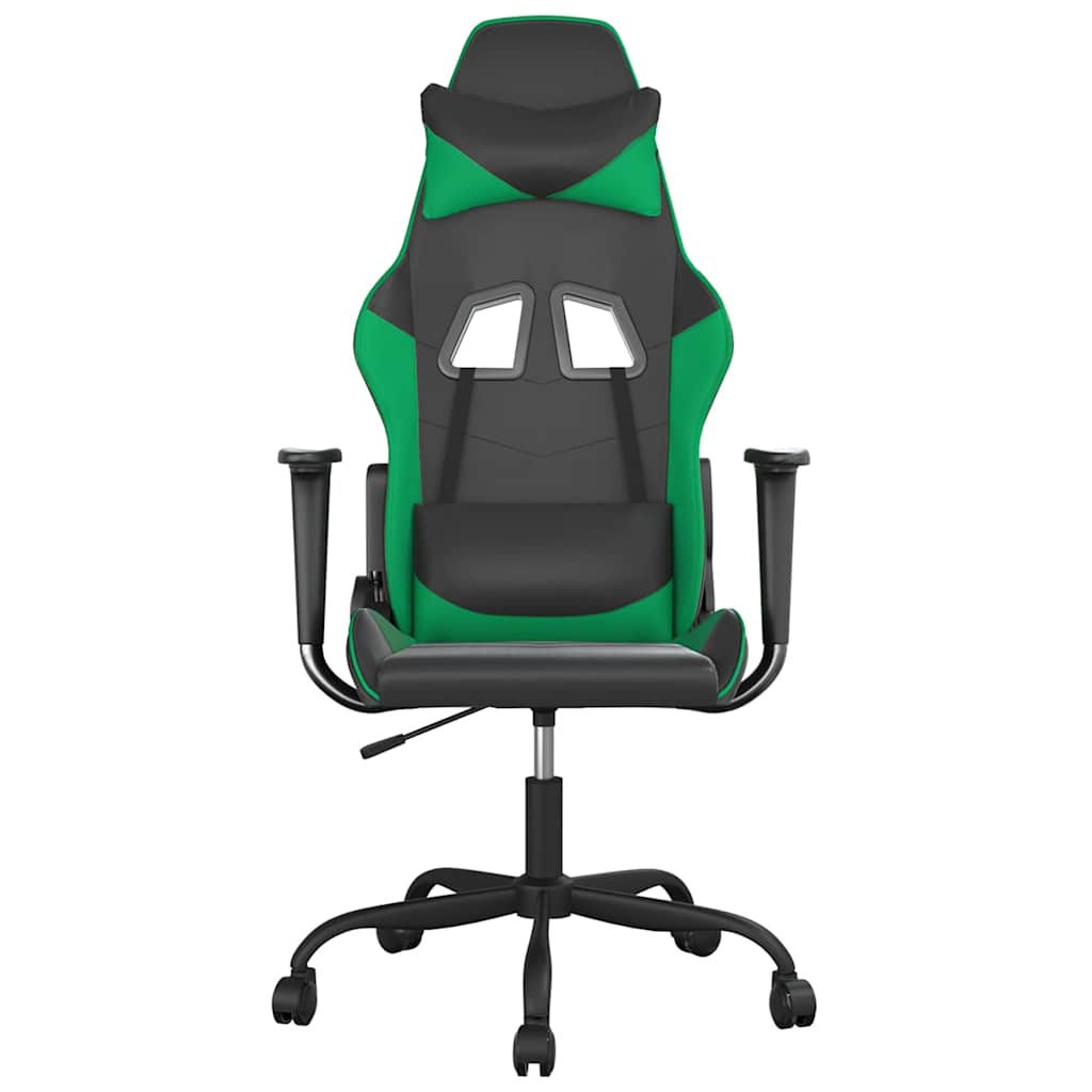 Vidaxl gamestoel kunstleer zwart en groen