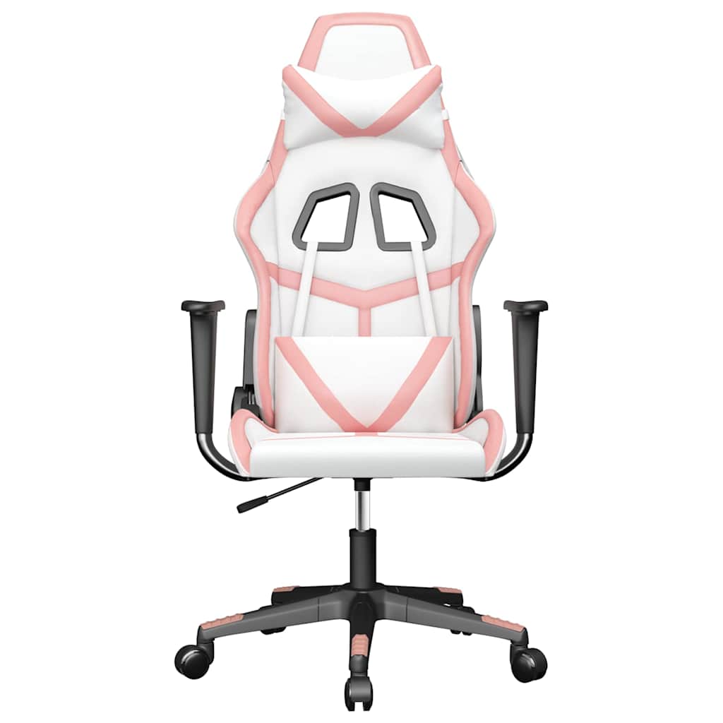 Vidaxl gamestoel kunstleer wit en roze