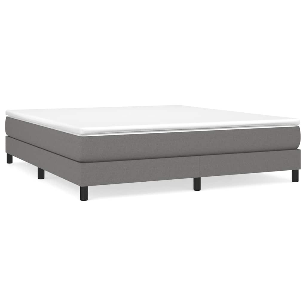 Vidaxl boxspring bed stof donkergrijs 160x200 cm