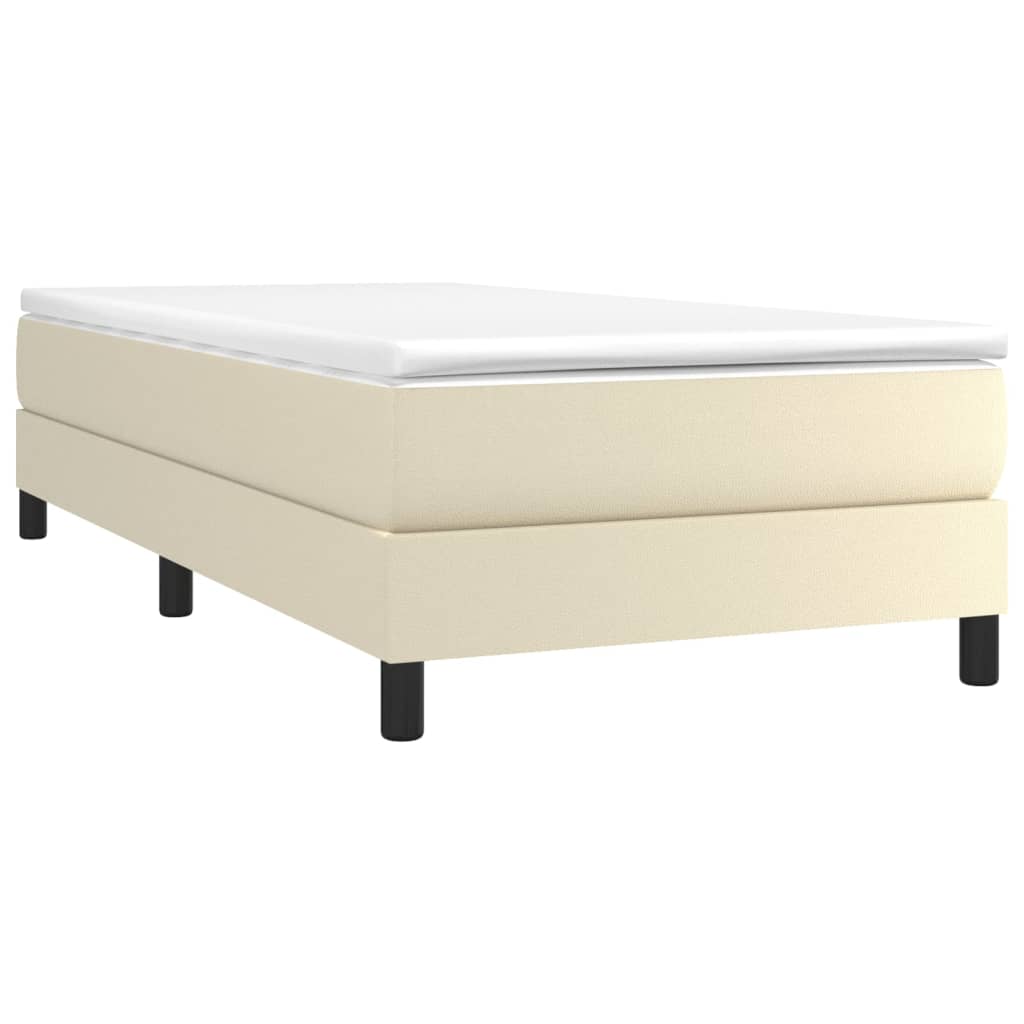 Vidaxl boxspring bed kunstleer crèmekleurig 90x190 cm