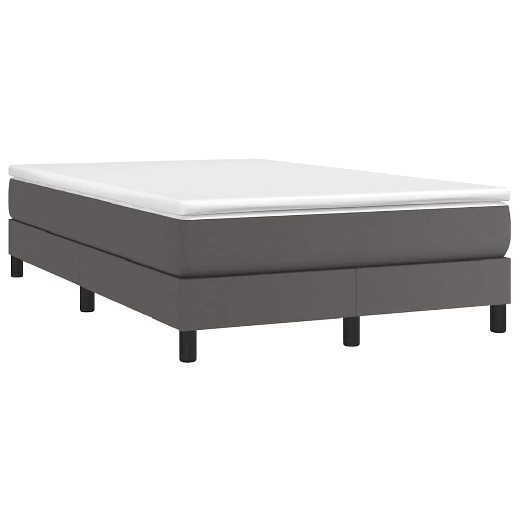 Vidaxl boxspring bed kunstleer grijs 120x200 cm
