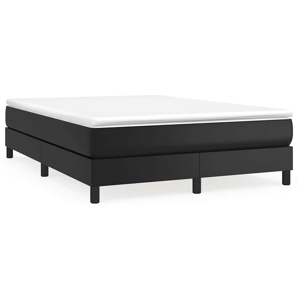 Vidaxl boxspring bed kunstleer zwart 140x190 cm