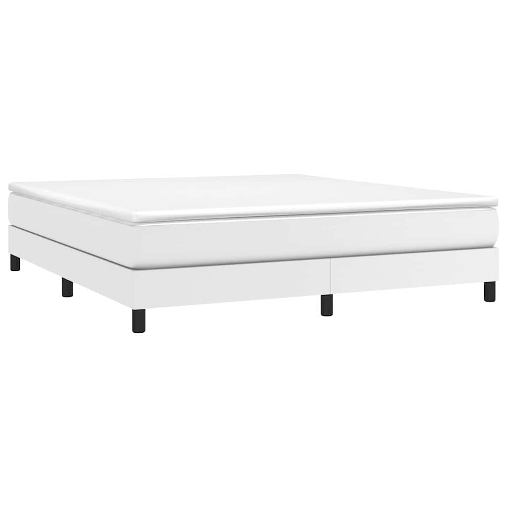 Vidaxl boxspring bed kunstleer wit 160x200 cm