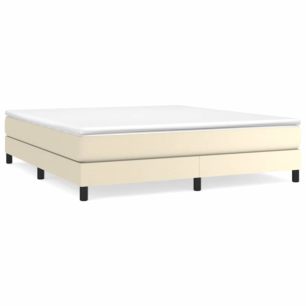 Vidaxl boxspring bed kunstleer crèmekleurig 160x200 cm