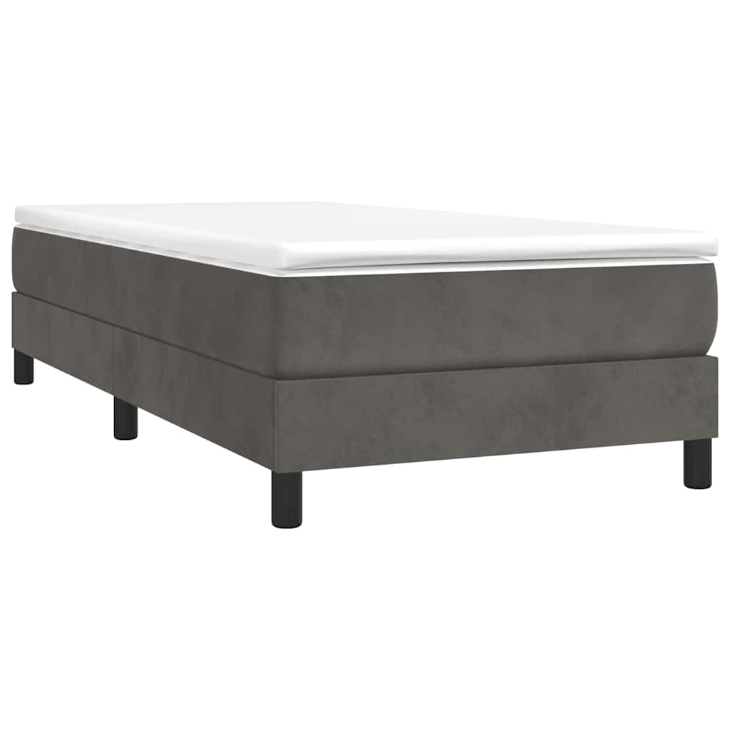 Vidaxl boxspring bed 90x190 cm fluweel donkergrijs