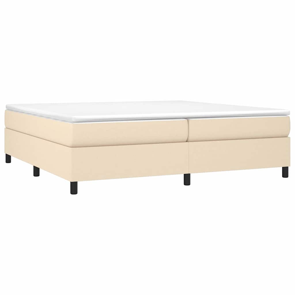 Vidaxl boxspring bed stof crèmekleurig 200x200 cm
