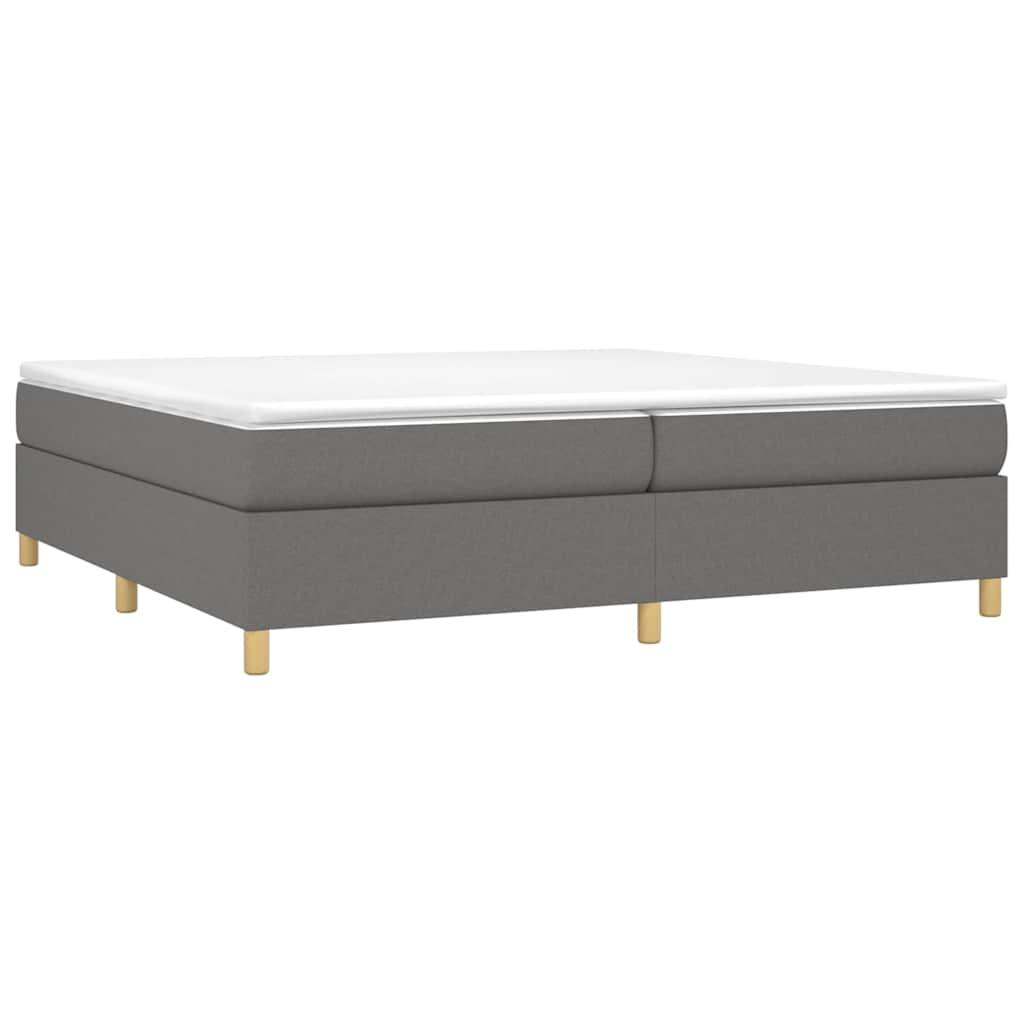 Vidaxl boxspring bed stof donkergrijs 200x200 cm