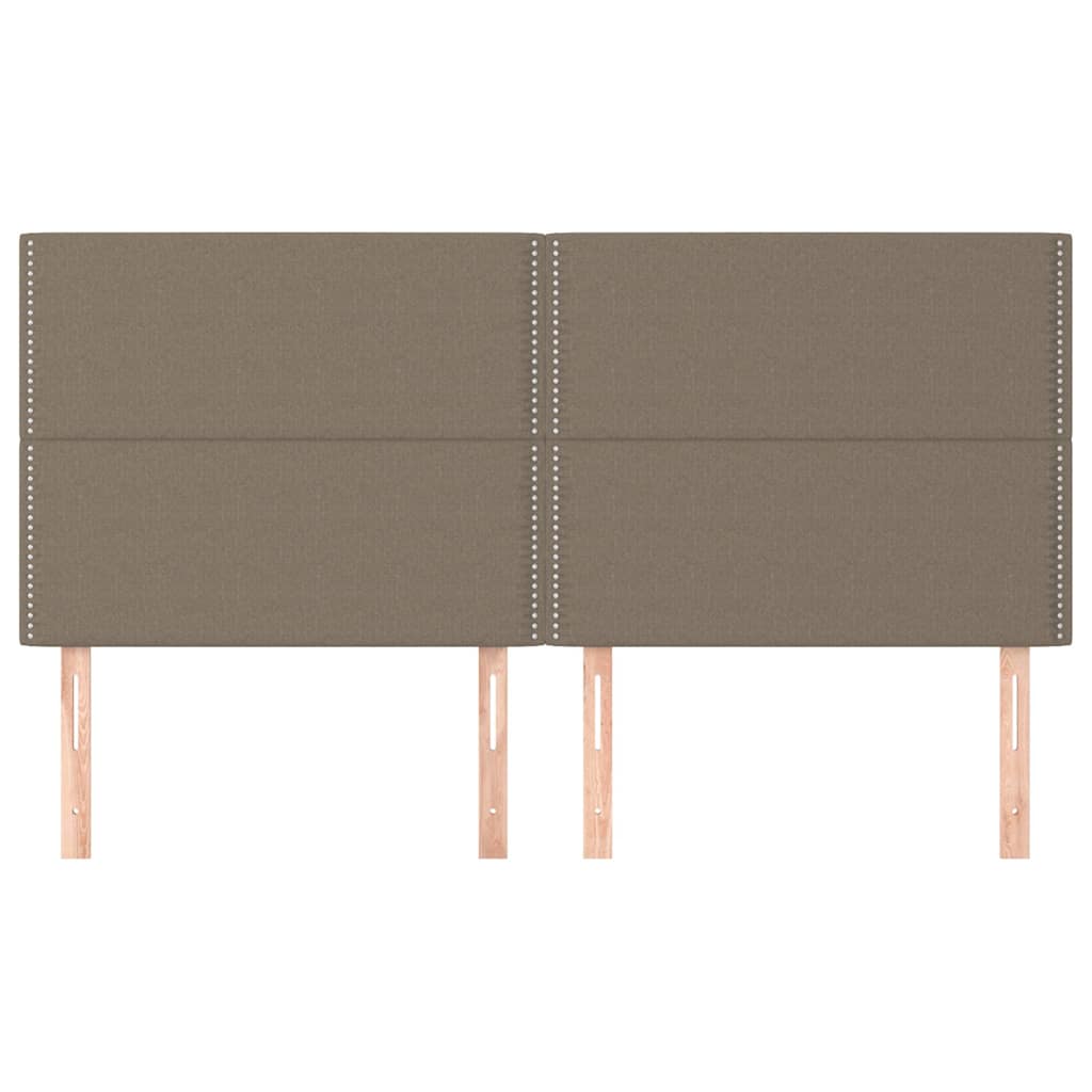 Vidaxl hoofdbord taupe 200x5x118 128 cm stof