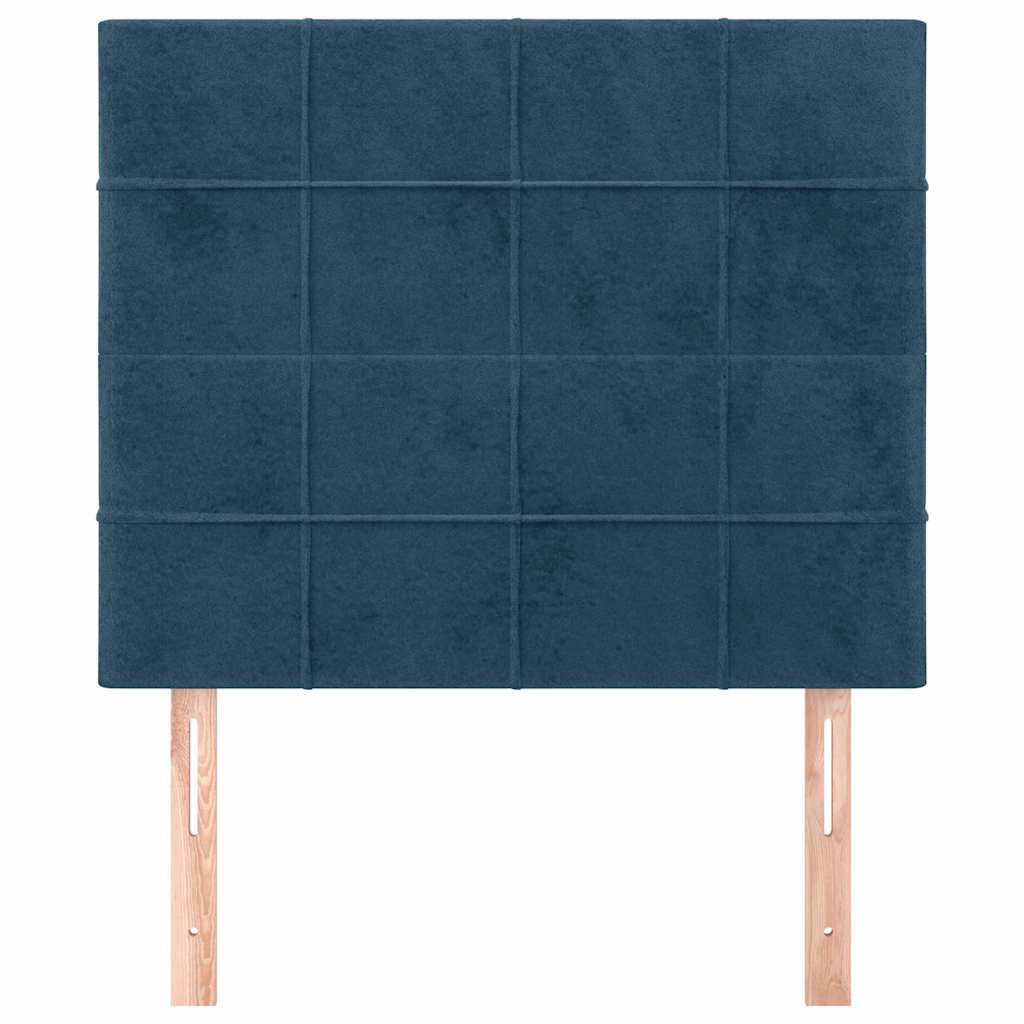 Vidaxl hoofdbord donkerblauw 90x5x118 128 cm fluweel