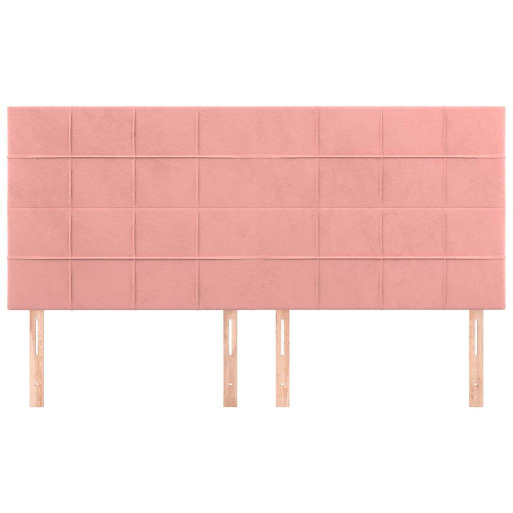 Vidaxl hoofdbord roze 180x5x118 128 cm fluweel