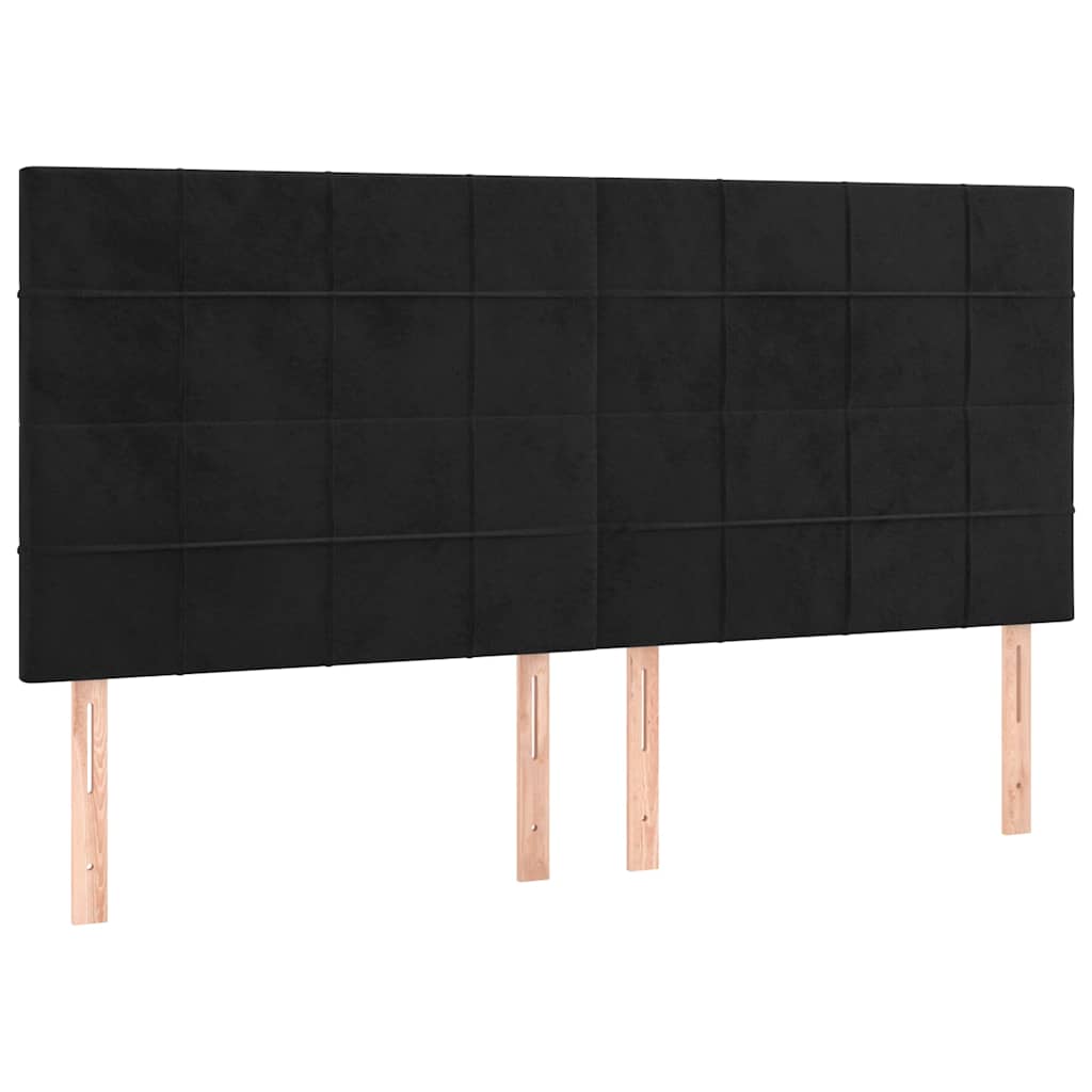 Vidaxl hoofdbord zwart 200x5x118 128 cm fluweel