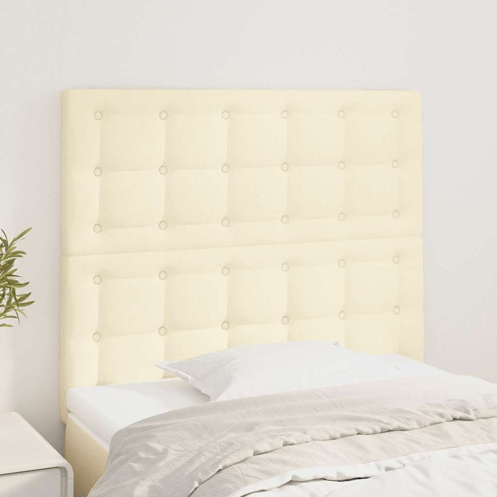 Vidaxl hoofdbord crème 100x5x118 128 cm kunstleer