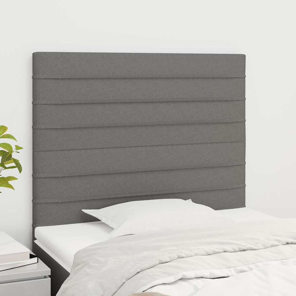 Vidaxl hoofdbord donkergrijs 90x5x118 128 cm stof