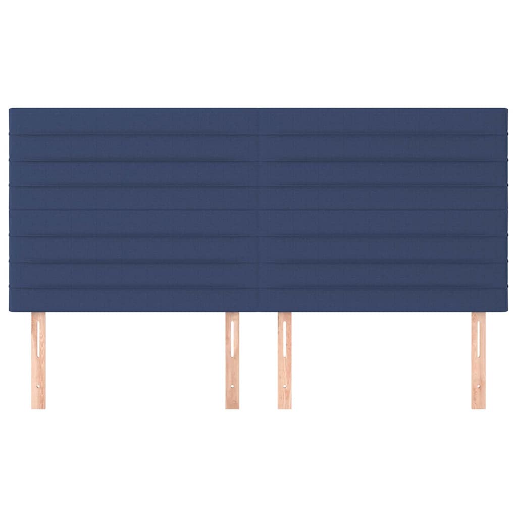 Vidaxl hoofdbord blauw 160x5x118 128 cm stof