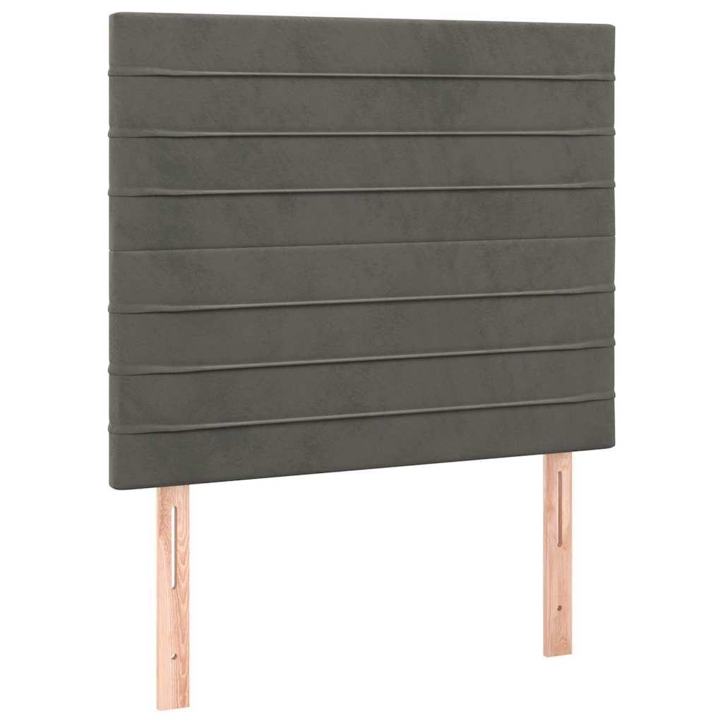 Vidaxl hoofdbord donkergrijs 80x5x118 128 cm fluweel