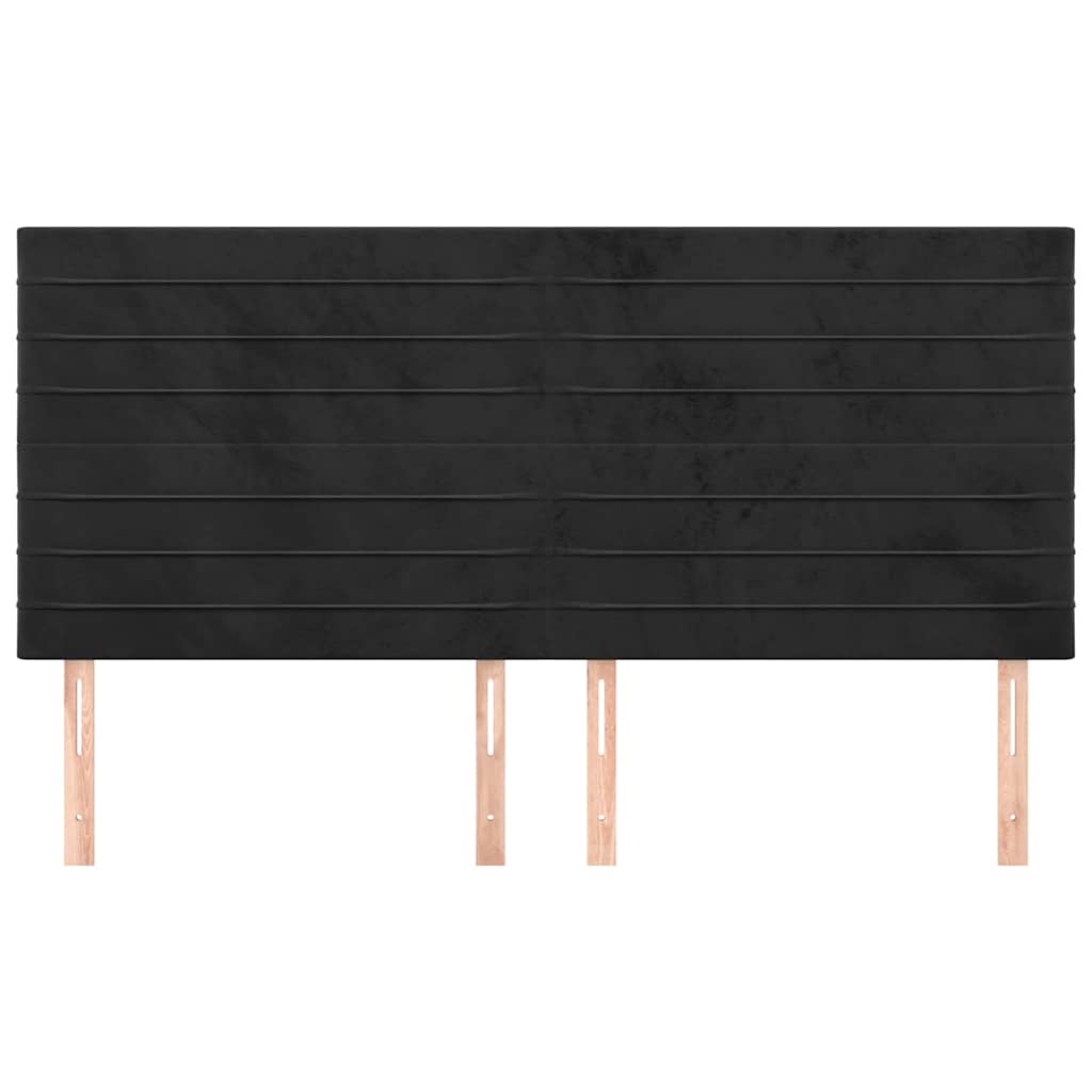 Vidaxl hoofdbord zwart 180x5x118 128 cm fluweel