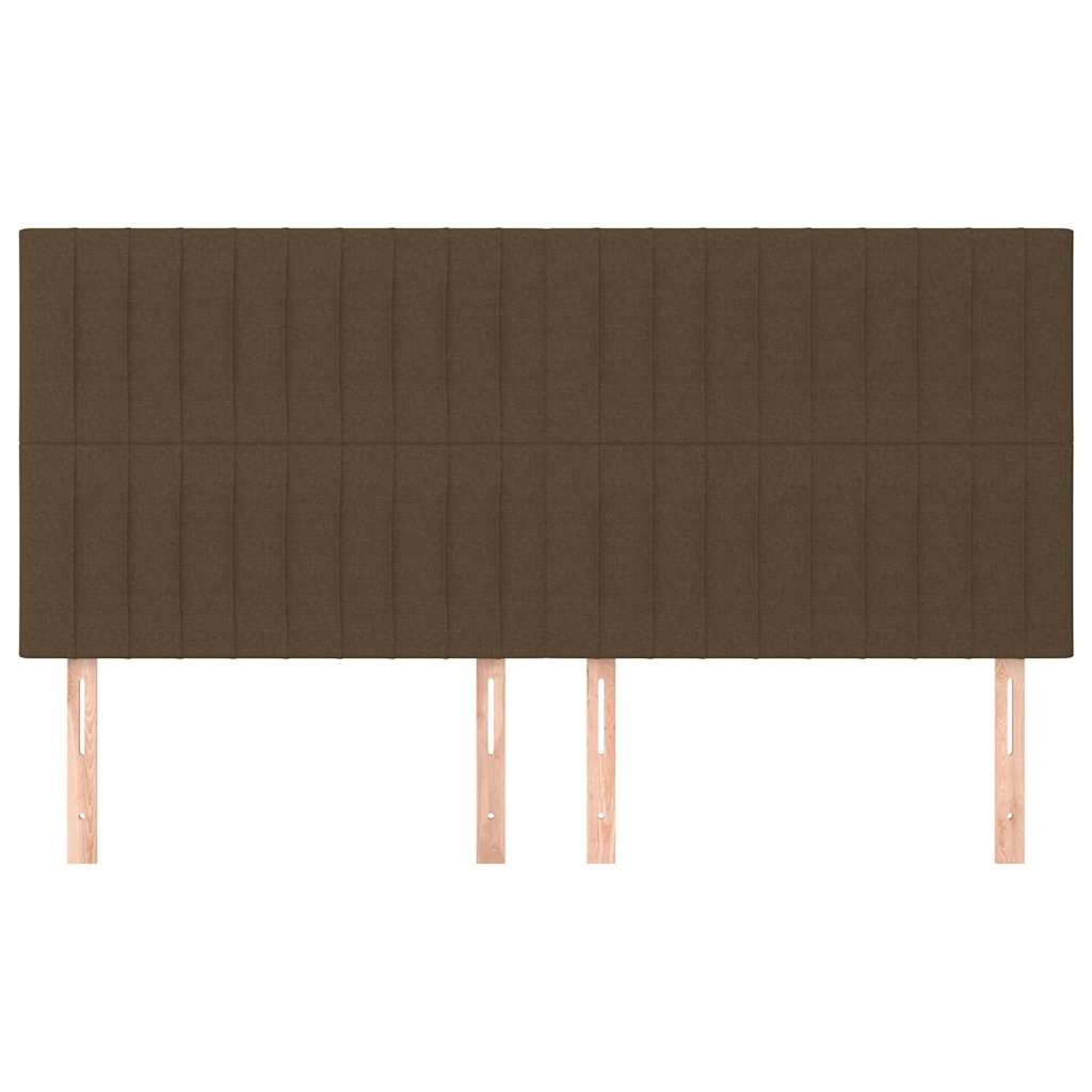 Vidaxl hoofdbord donkerbruin 180x5x118 128 cm stof