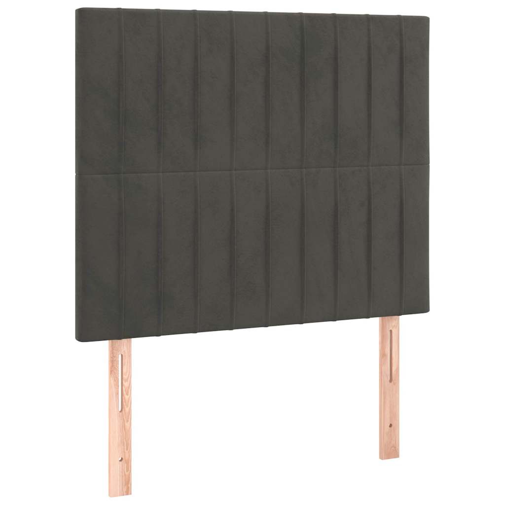 Vidaxl hoofdbord donkergrijs 80x5x118 128 cm fluweel
