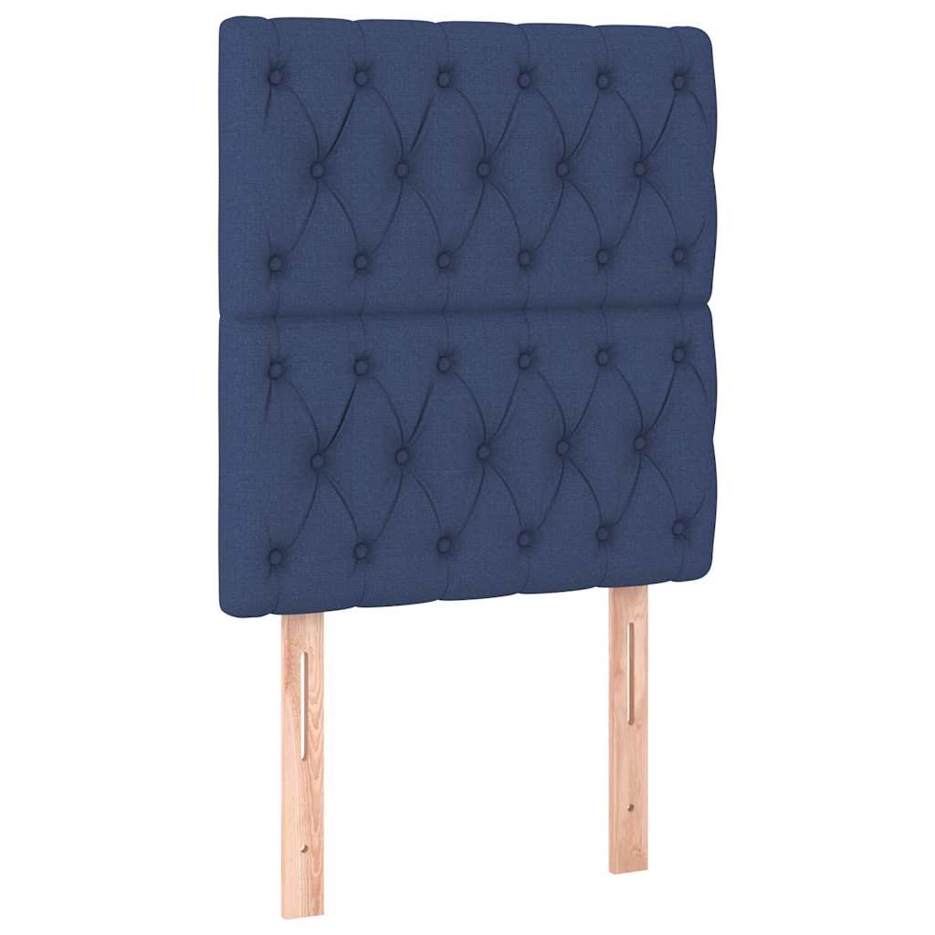 Vidaxl hoofdbord blauw 80x7x118 128 cm stof