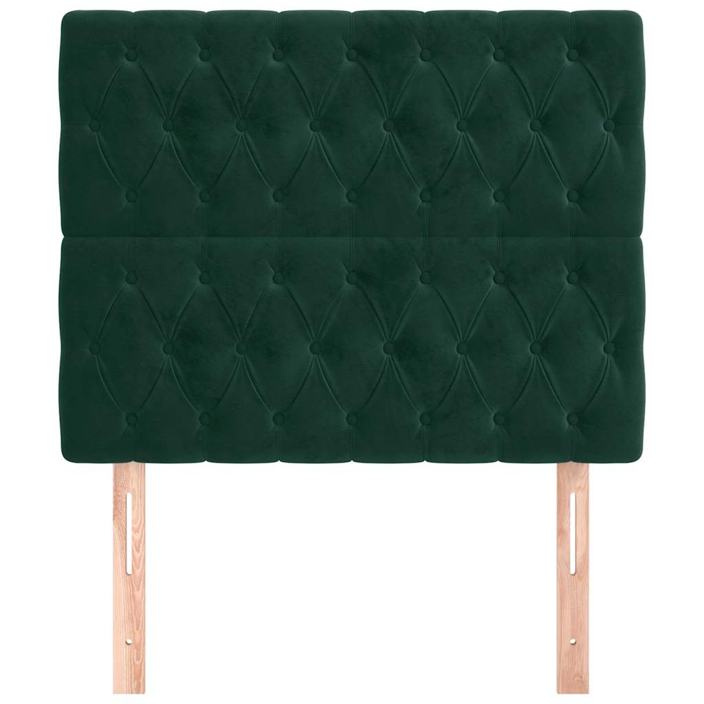 Vidaxl hoofdbord donkergroen 100x7x118 128 cm fluweel