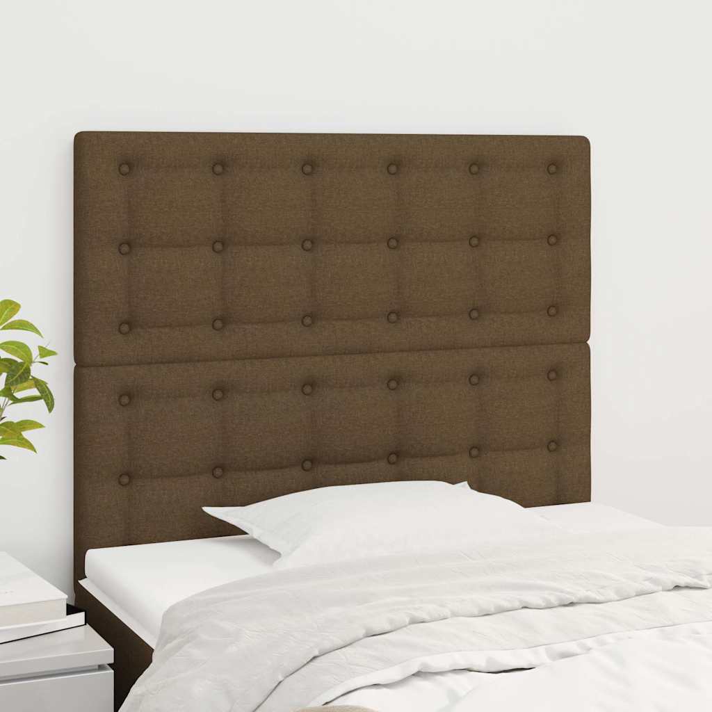 Vidaxl hoofdbord donkerbruin 90x5x118 128 cm stof