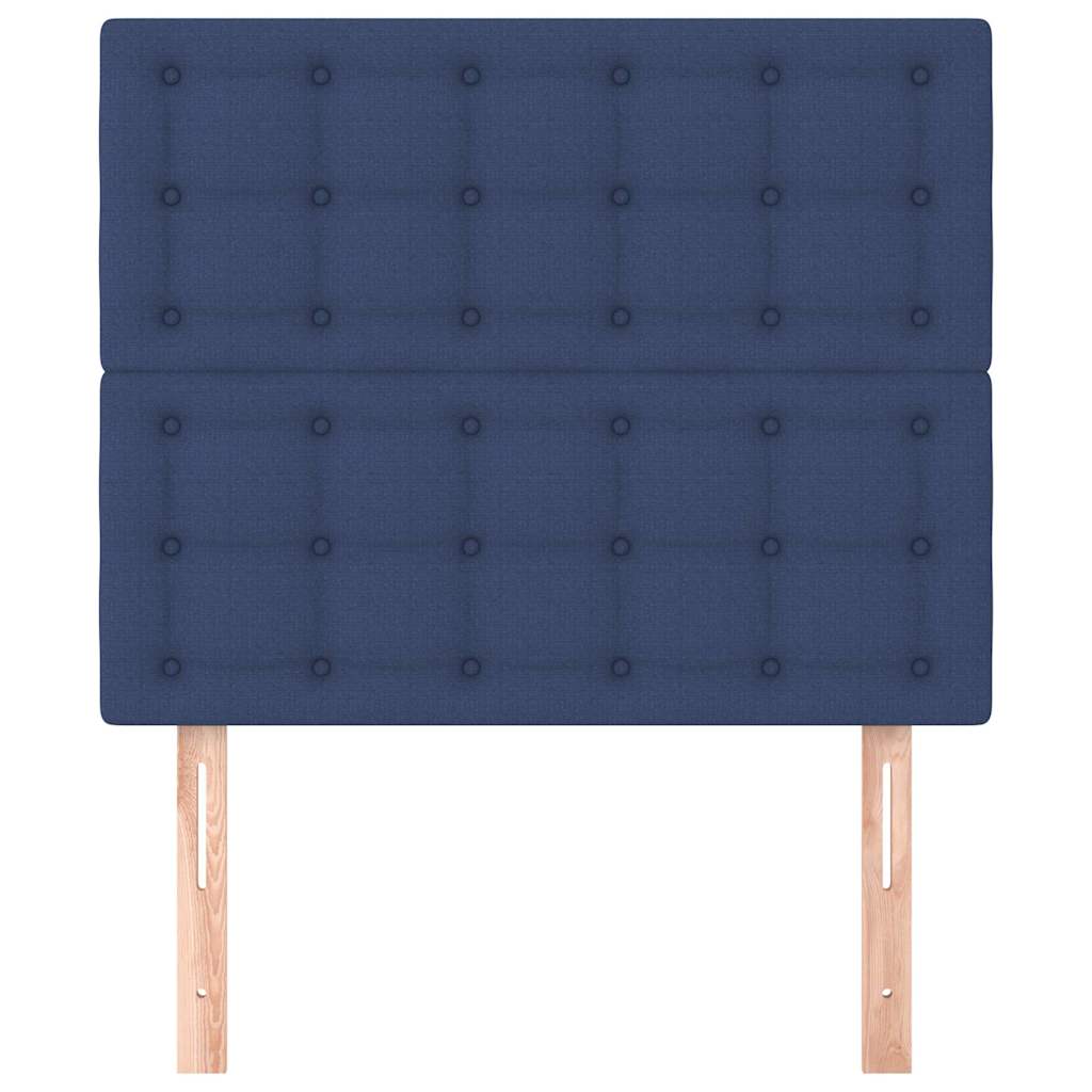Vidaxl hoofdbord blauw 90x5x118 128 cm stof