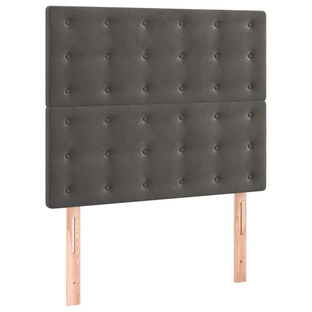 Vidaxl hoofdbord donkergrijs 90x5x118 128 cm fluweel