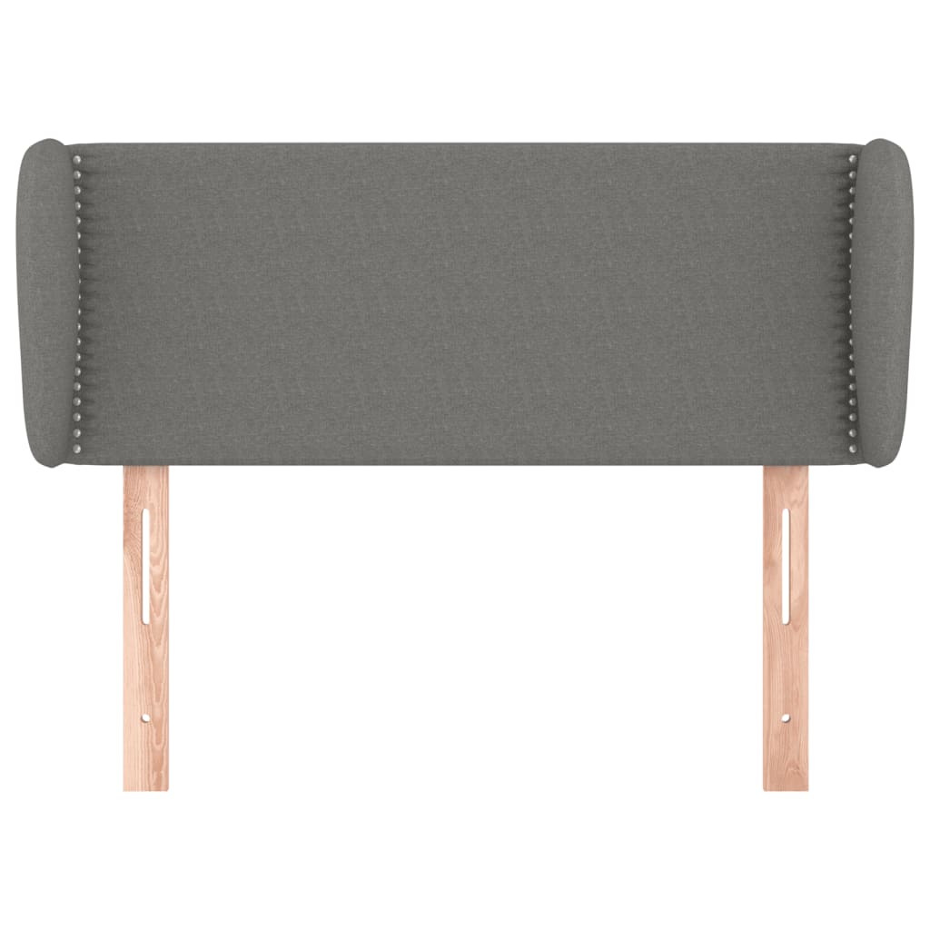 Vidaxl hoofdbord met randen 83x23x78 88 cm stof donkergrijs