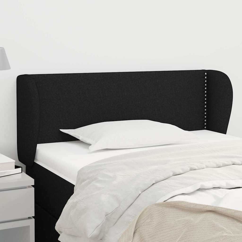 Vidaxl hoofdbord met randen 93x23x78 88 cm stof zwart