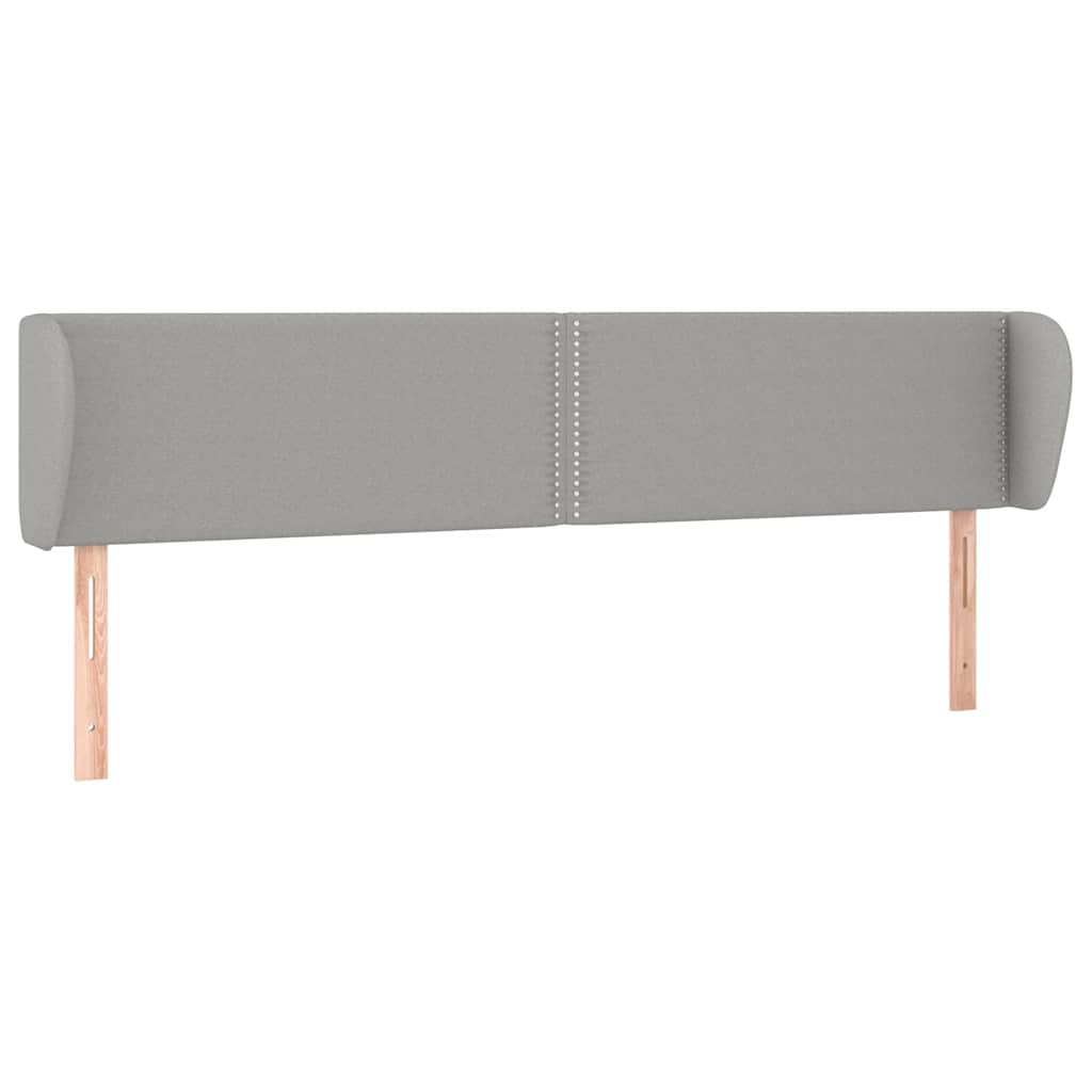 Vidaxl hoofdbord met randen 183x23x78 88 cm stof lichtgrijs