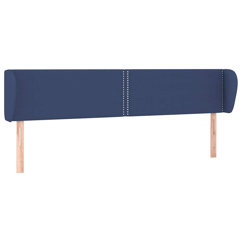 Vidaxl hoofdbord met randen 183x23x78 88 cm stof blauw