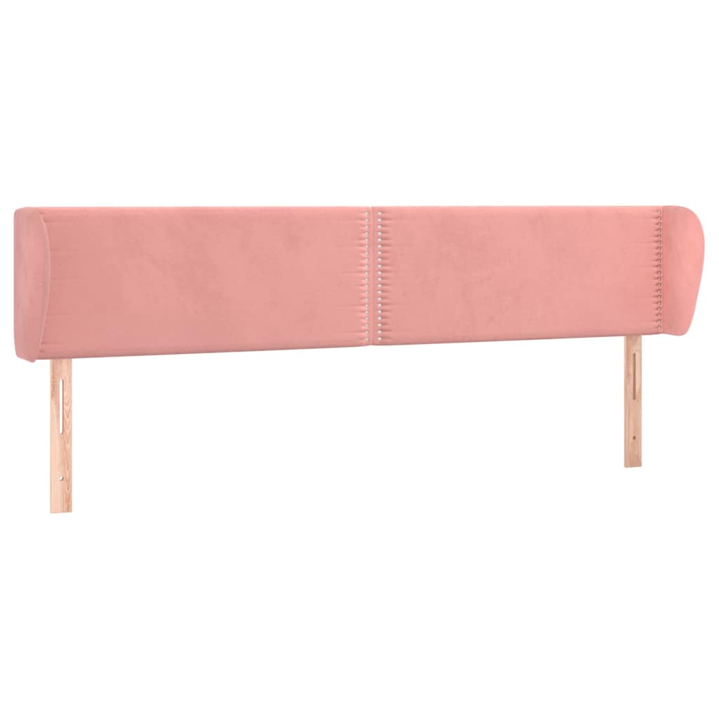 Vidaxl hoofdbord met randen 183x23x78 88 cm fluweel roze