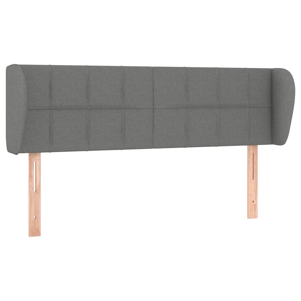 Vidaxl hoofdbord met randen 147x23x78 88 cm stof donkergrijs