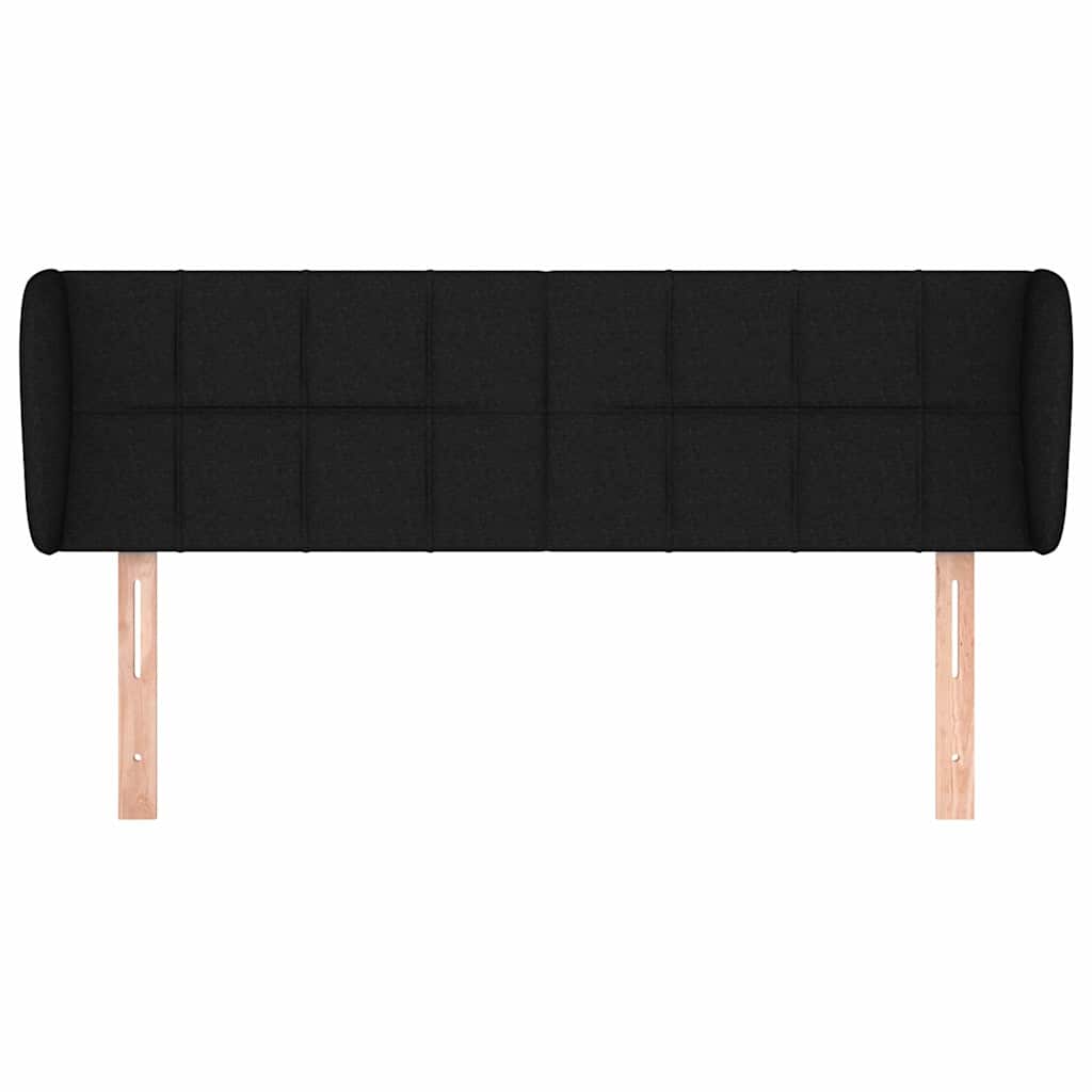 Vidaxl hoofdbord met randen 147x23x78 88 cm stof zwart