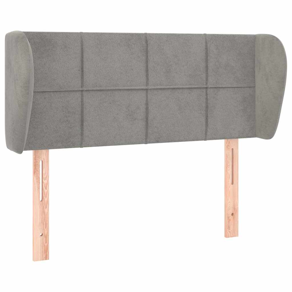 Vidaxl hoofdbord met randen 93x23x78 88 cm fluweel lichtgrijs