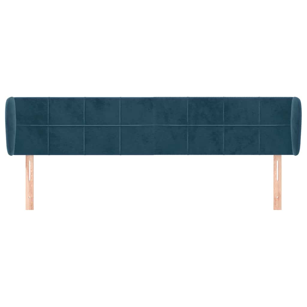 Vidaxl hoofdbord met randen 163x23x78 88 cm fluweel donkerblauw