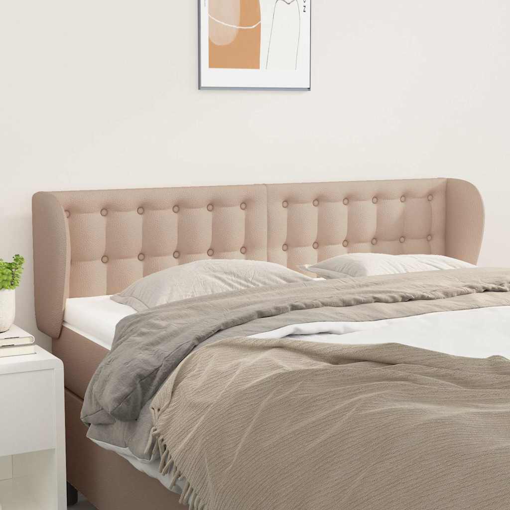 Vidaxl hoofdbord met randen 147x23x78 88 cm kunstleer cappuccinokleur