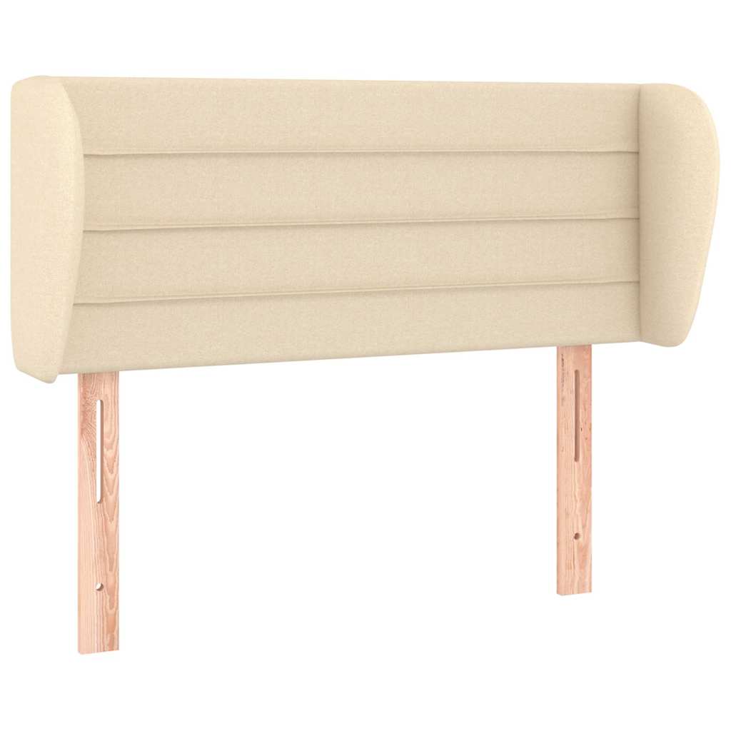 Vidaxl hoofdbord met randen 83x23x78 88 cm stof crèmekleurig