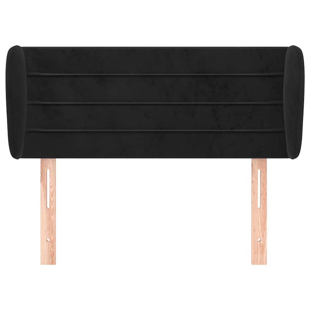 Vidaxl hoofdbord met randen 93x23x78 88 cm fluweel zwart