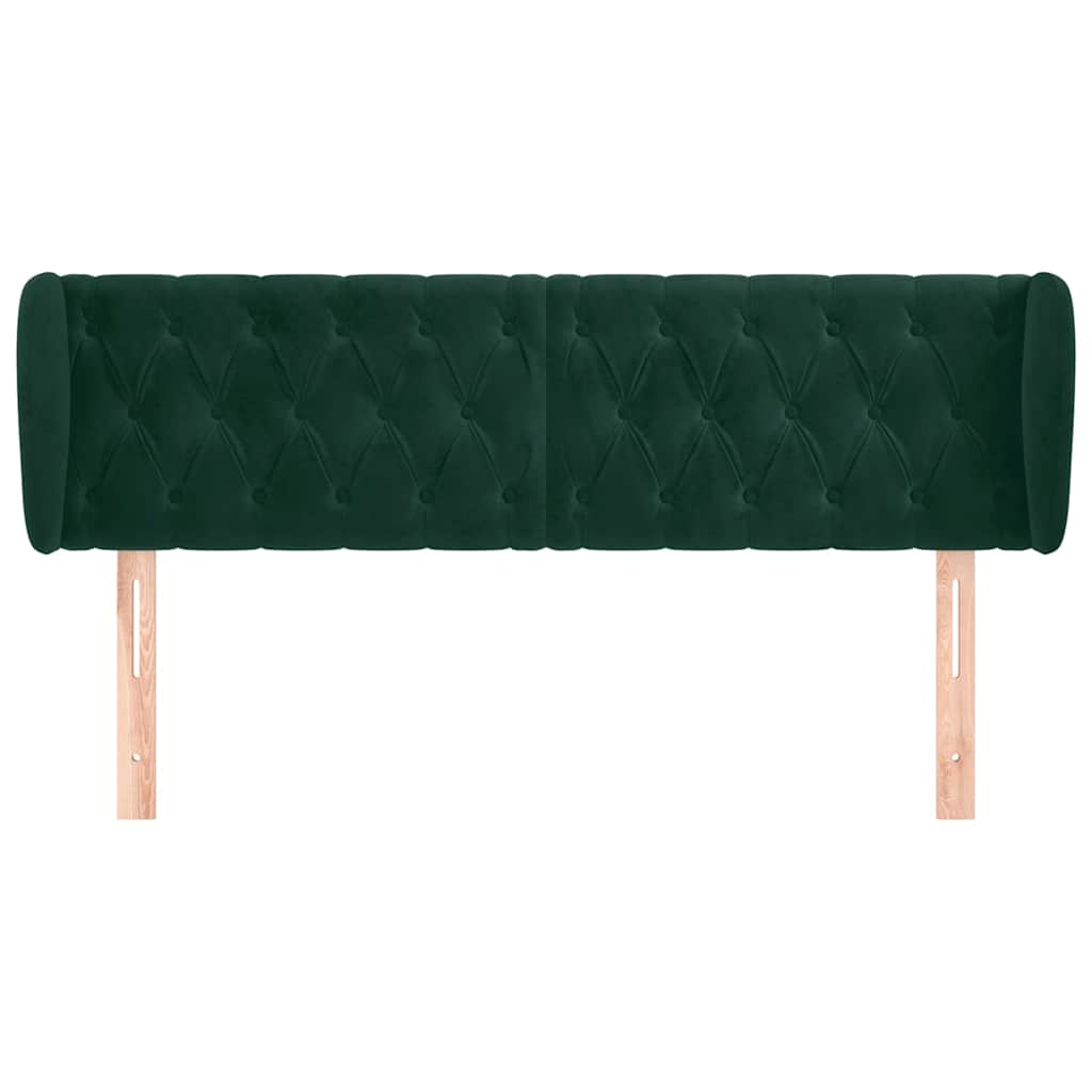 Vidaxl hoofdbord met randen 147x23x78 88 cm fluweel donkergroen