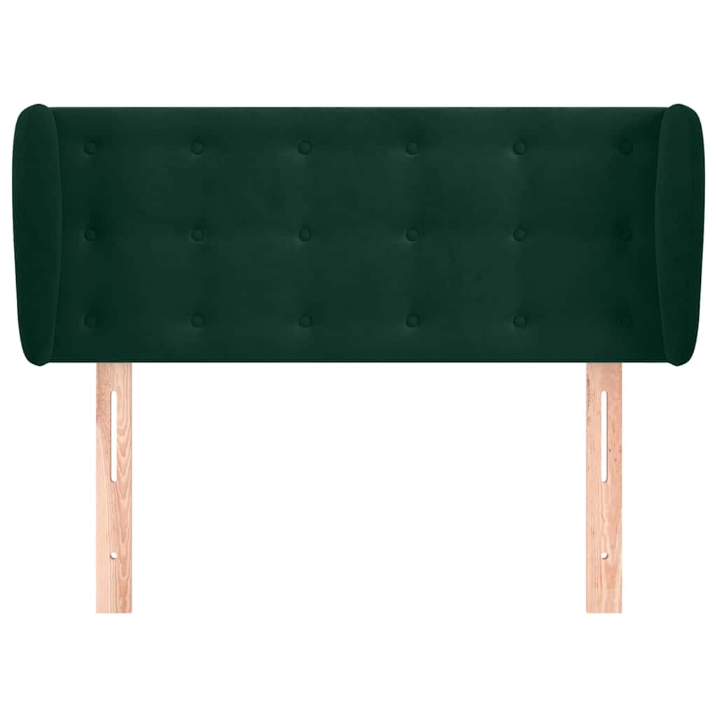 Vidaxl hoofdbord met randen 93x23x78 88 cm fluweel donkergroen