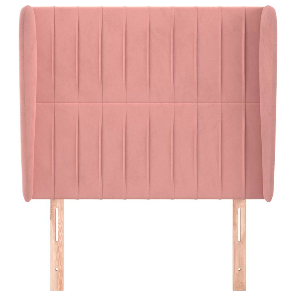 Vidaxl hoofdbord met randen 93x23x118 128 cm fluweel roze