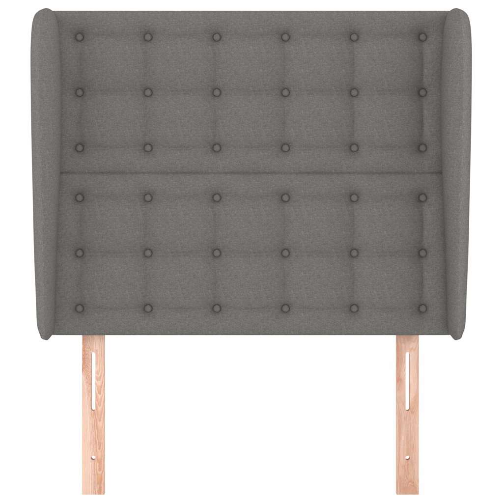 Vidaxl hoofdbord met randen 103x23x118 128 cm stof donkergrijs