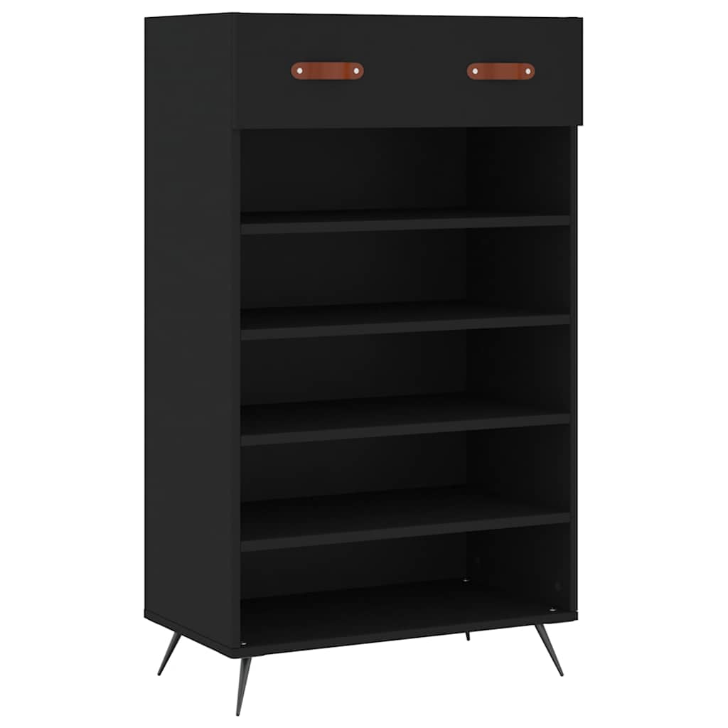 Vidaxl schoenenkast 60x35x105 cm bewerkt hout zwart